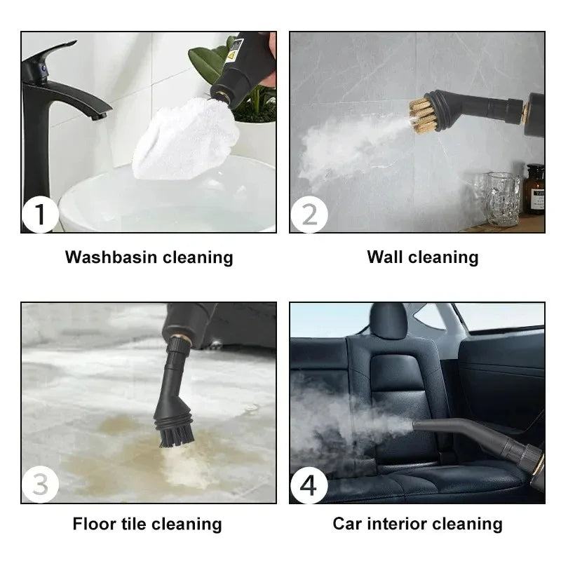 220V EU Plug High-Temperature Steam Cleaner for Home Car Deep Cleaning Kitchen Hood & Air Con Sterilization Appliance