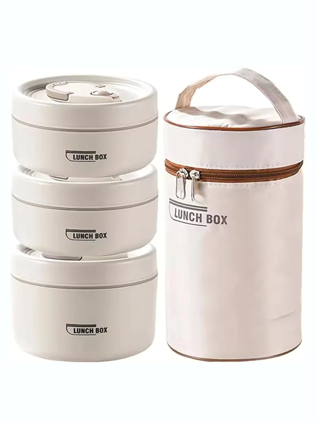 Portable Insulated Food Lunch Container | Thermal Lunch Box with Stackable Bowls