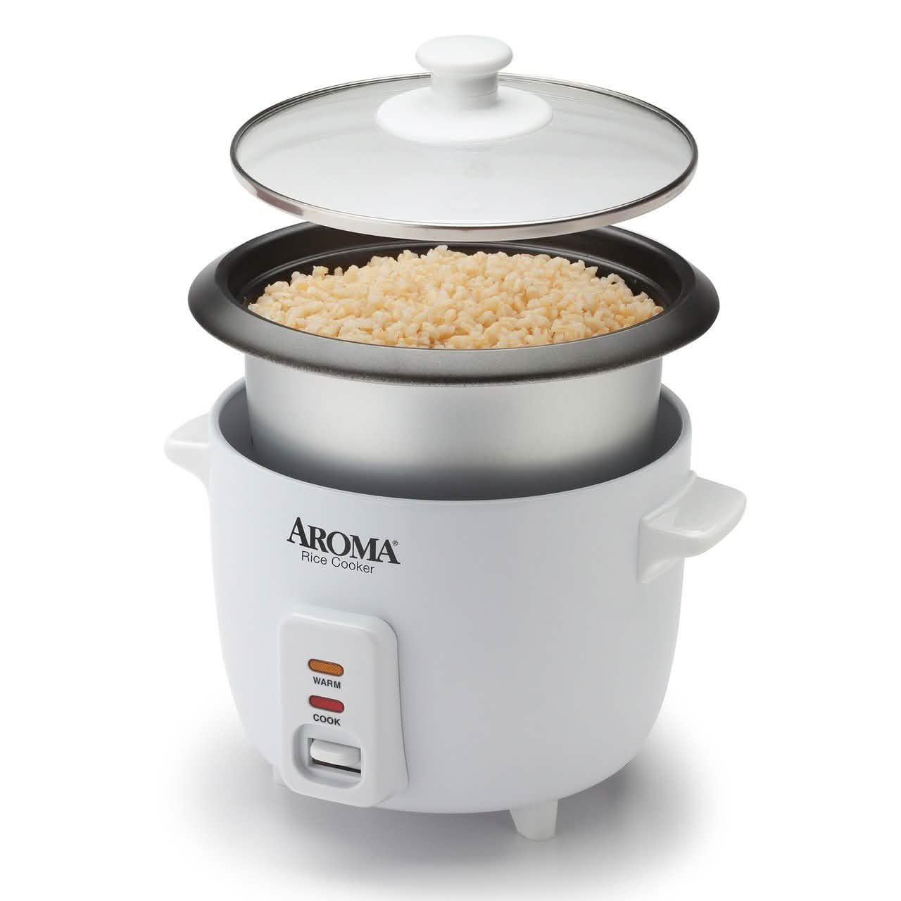 Aroma 6-Cup 1.5Qt. Non-Stick Rice Cooker (Refurbished)
